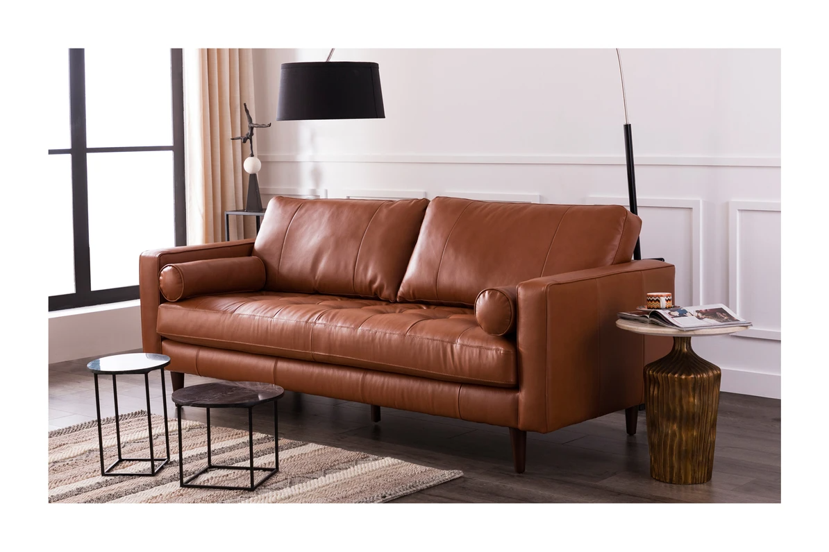Apt 2B + Jensen Leather Sofa