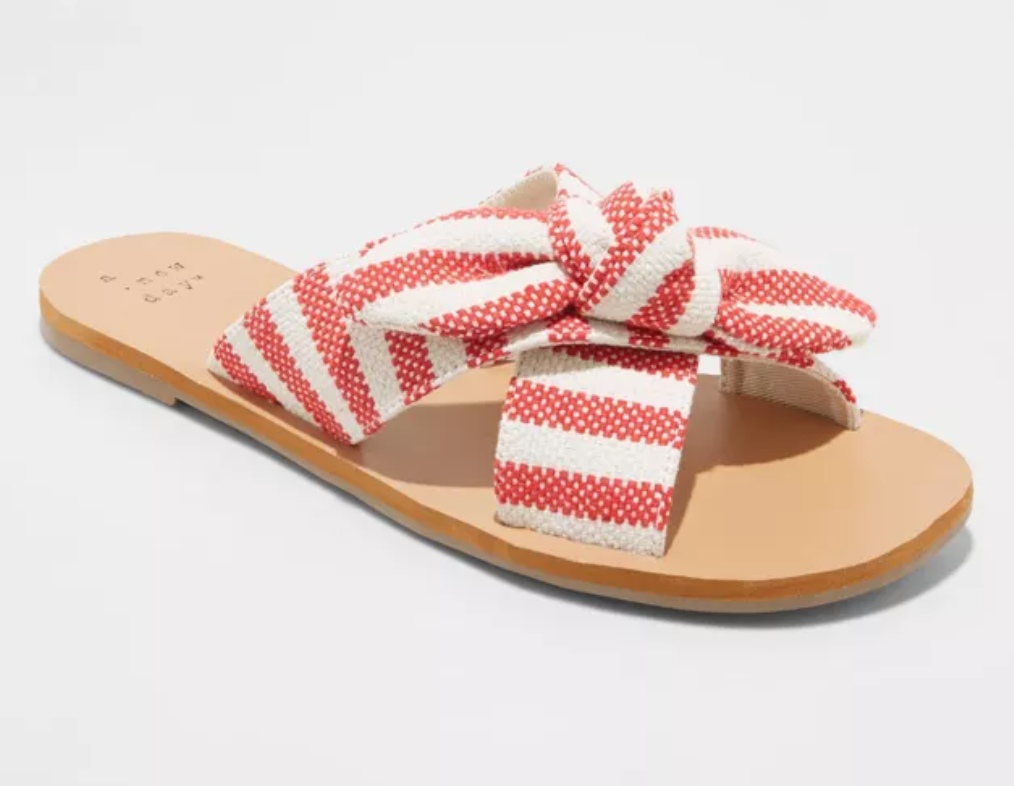 A New Day + Knotted Bow Slide Sandals