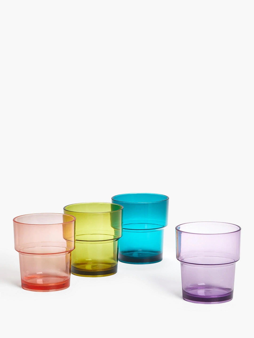 John Lewis & Partners + Stacking Plastic Picnic Tumblers, 250ml, Set of