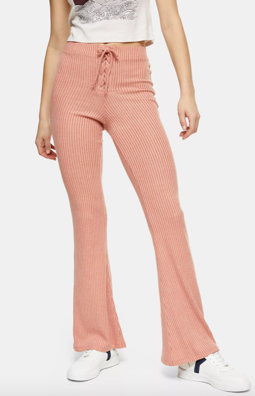 Top Shop Lace Up Flare Pants Top Shop Lace Up Flare Pants