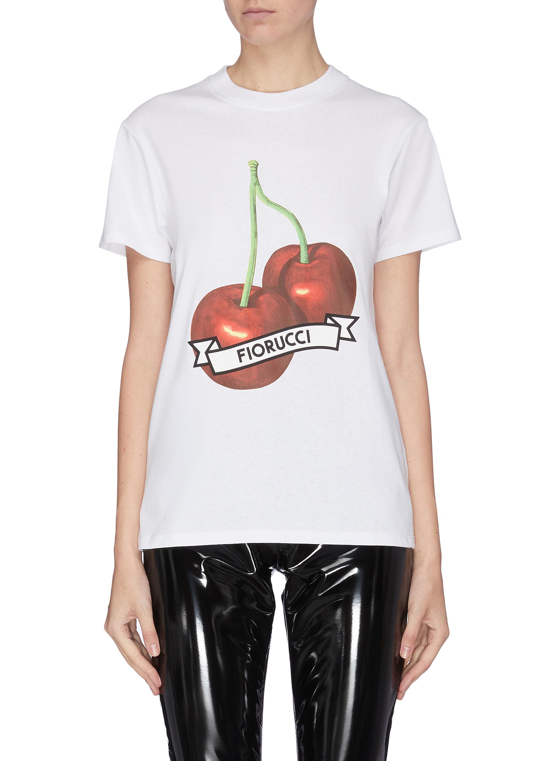 Fiorucci + Cherry Logo Print T-Shirt