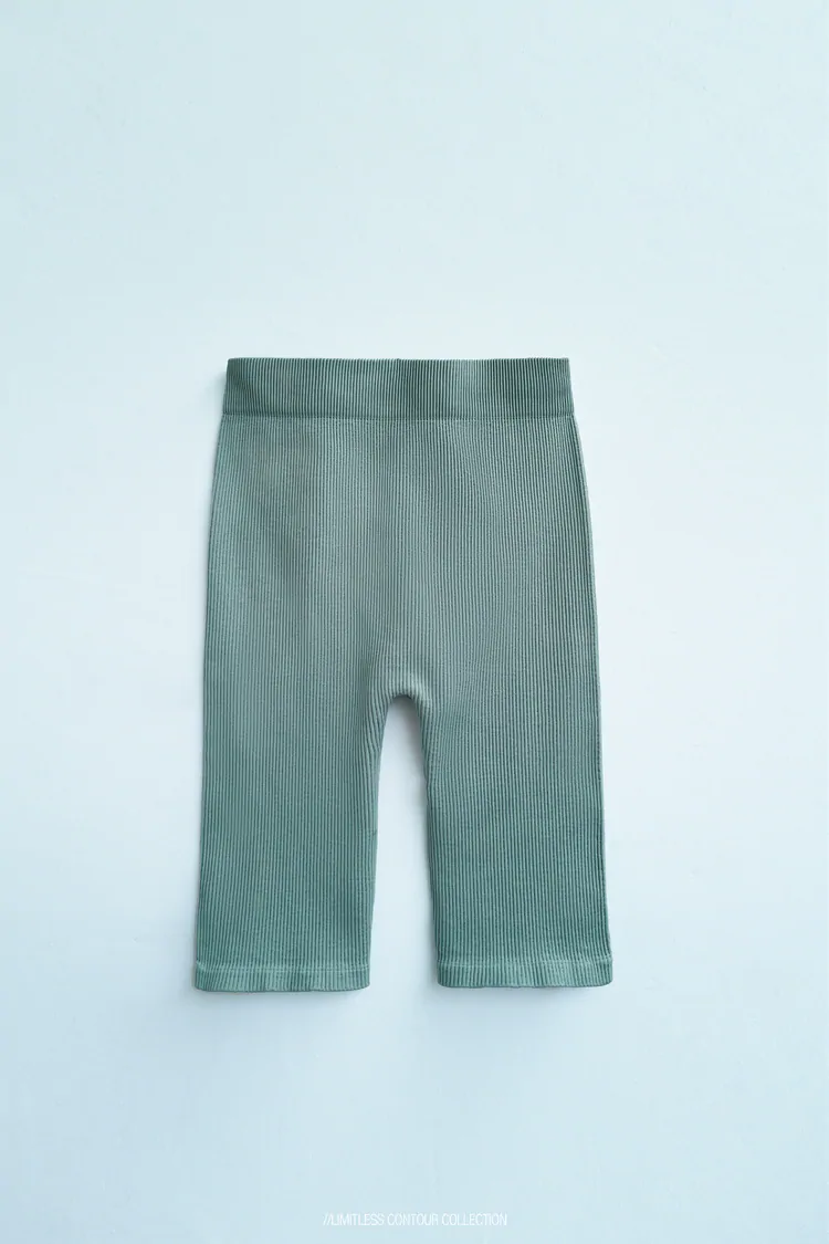 zara green biker shorts
