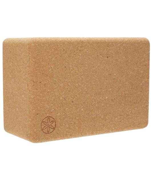 Gaiam + Natural Cork Yoga Block Standard 4 Inch