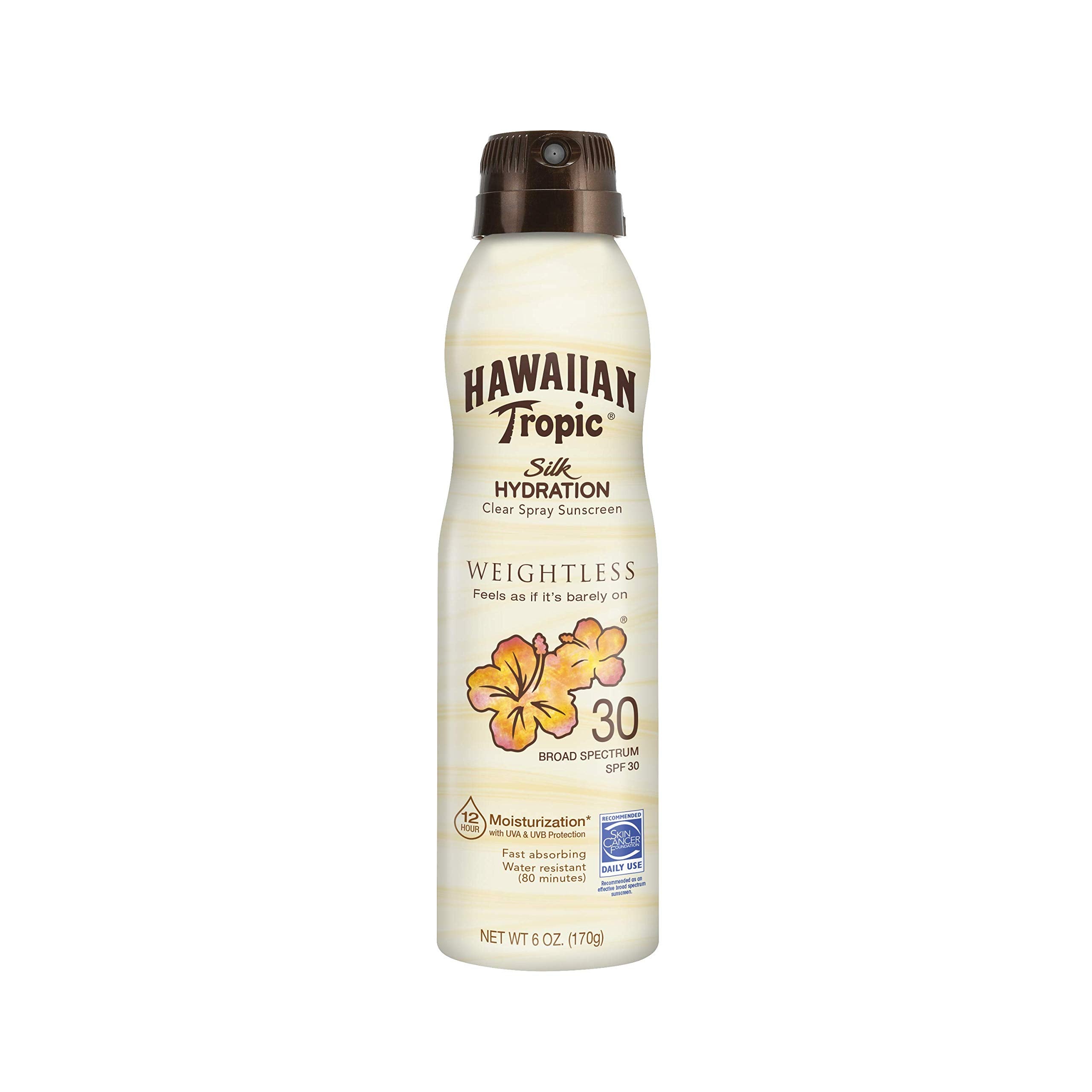 Hawaiian Tropic + Silk Hydration Weightless Clear Spray Sunscreen SPF 30