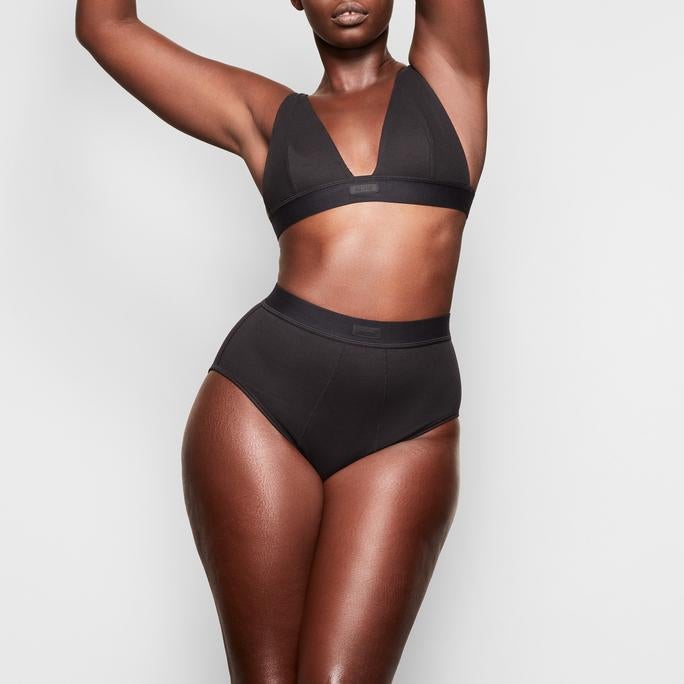 skims cotton plunge bralette