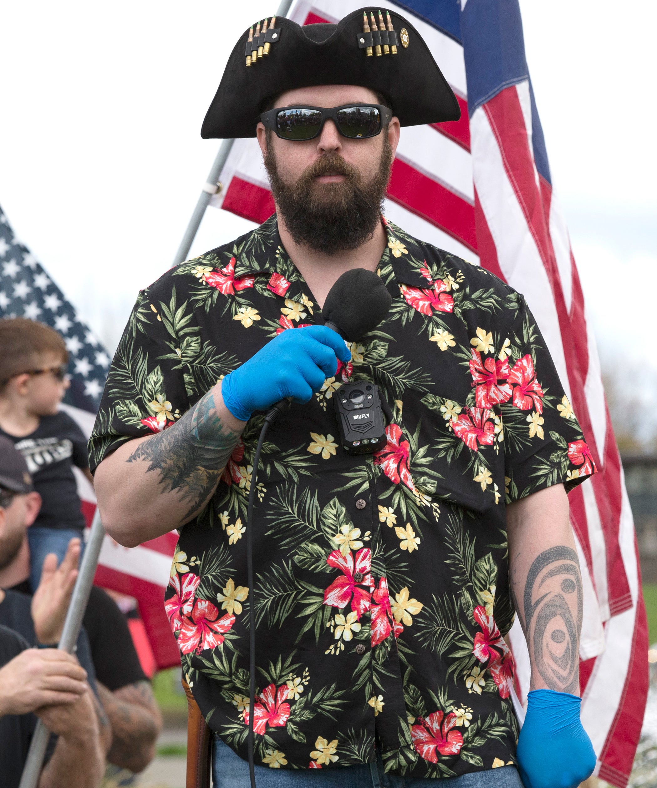 Boogaloo Boys Hawaiian Shirt Protest