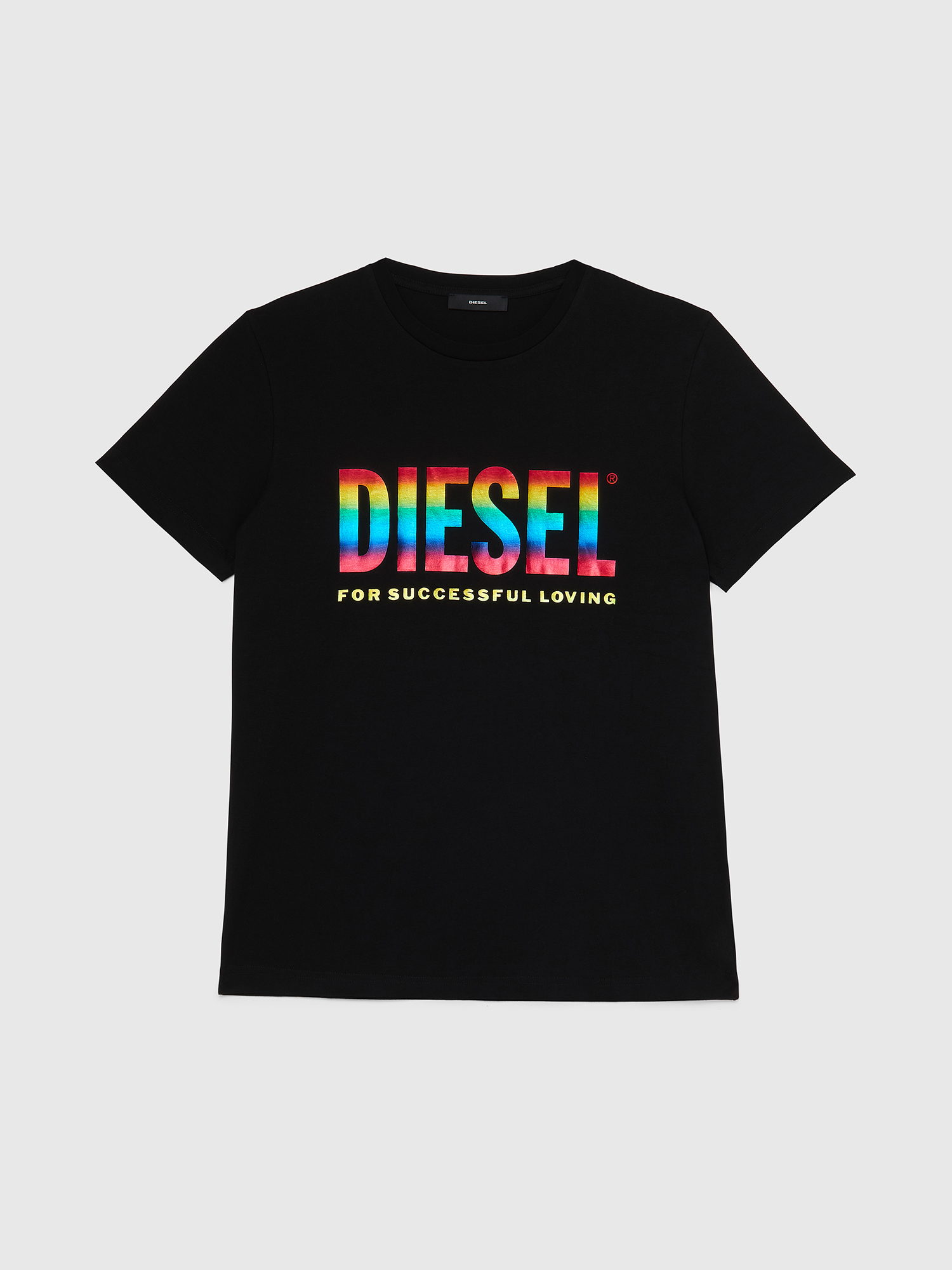 【DIESEL】 multicolor cotton t-shirt （関税送料込） Diesel + Cotton T-Shirt With Rainbow Logo
