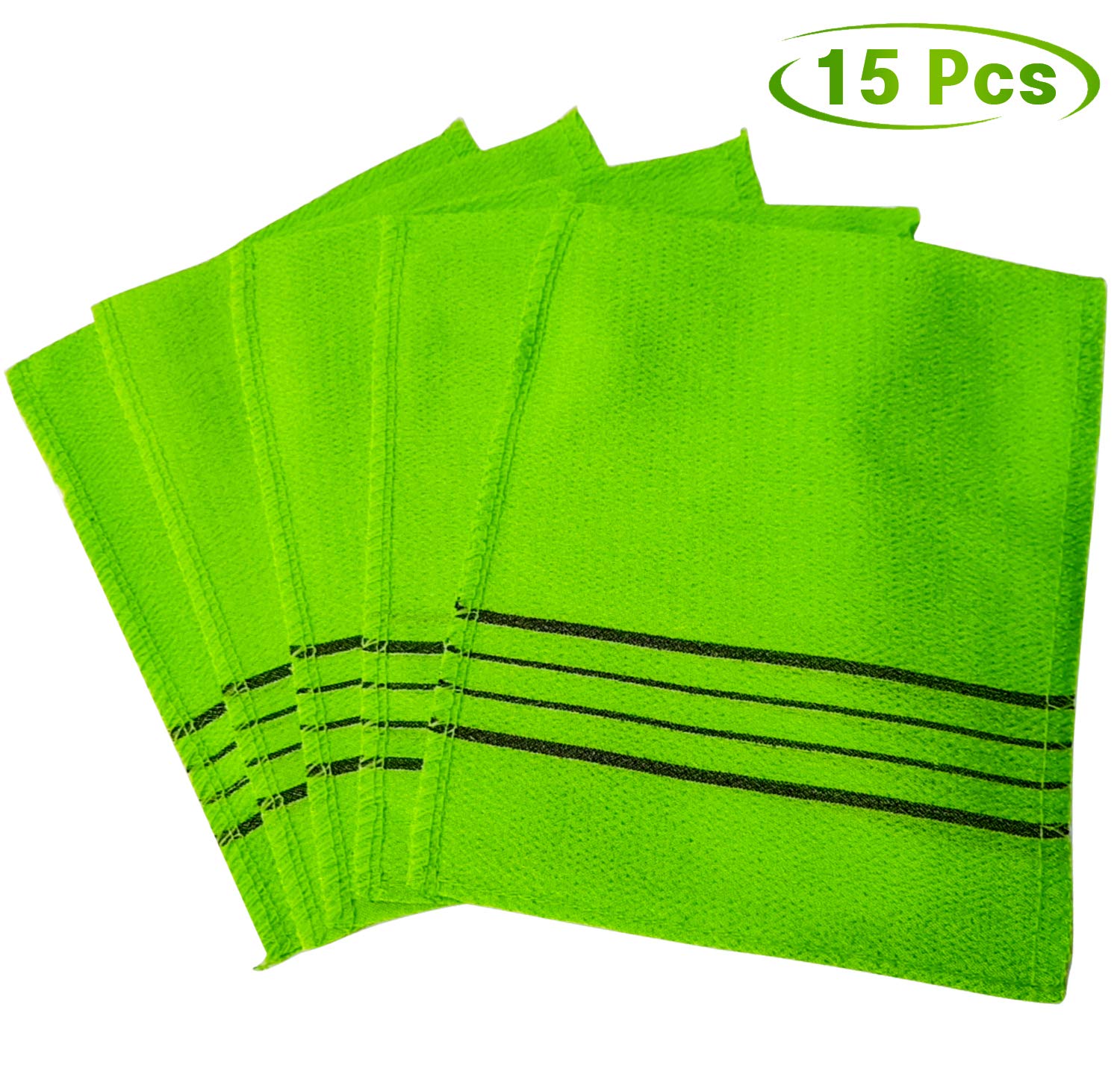 Korean Exfoliating Mitt Washcloth 3Pcs Premium Superior Gloves and Long Scrubber