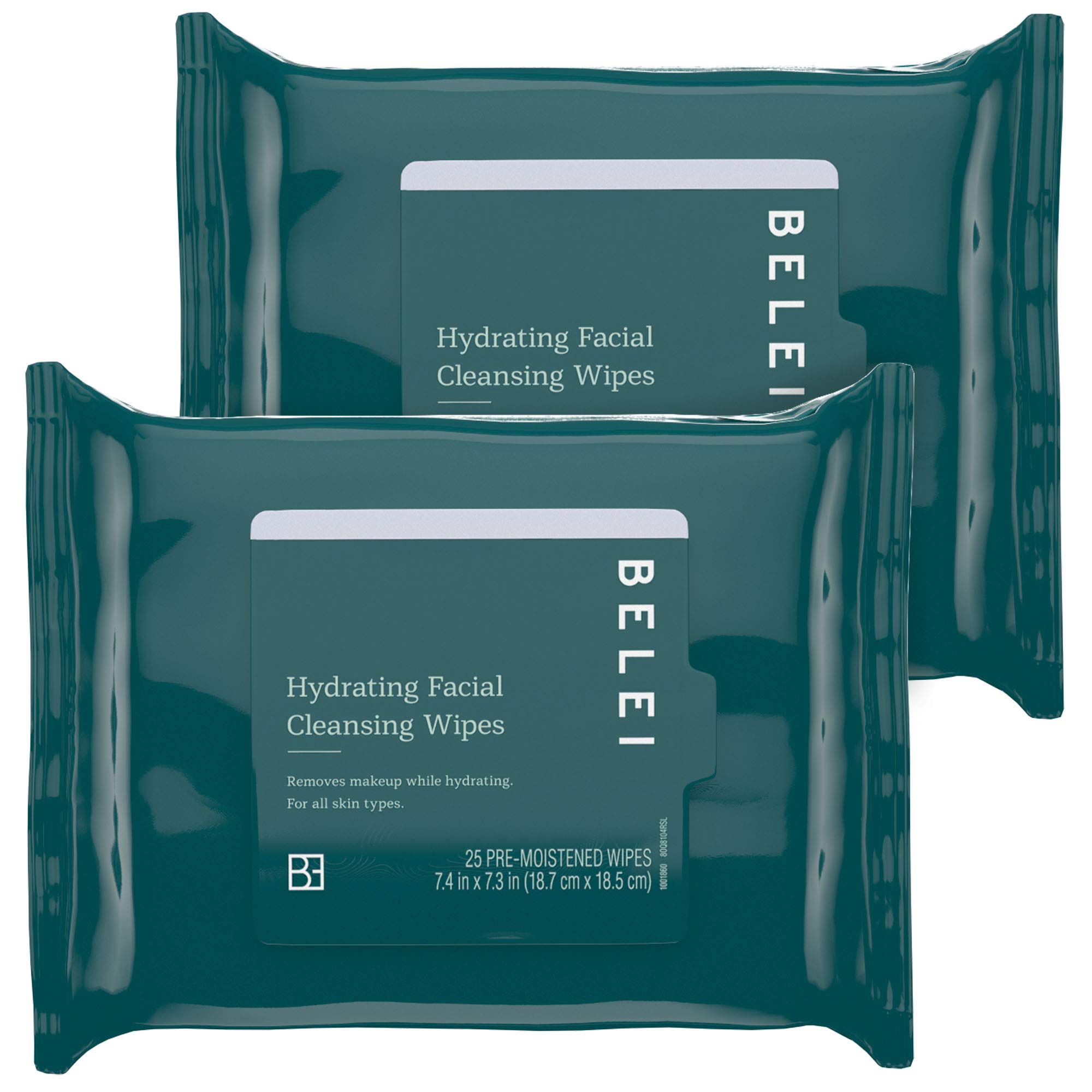 Belei + Hydrating Facial Cleansing Wipes (Pack of 2)