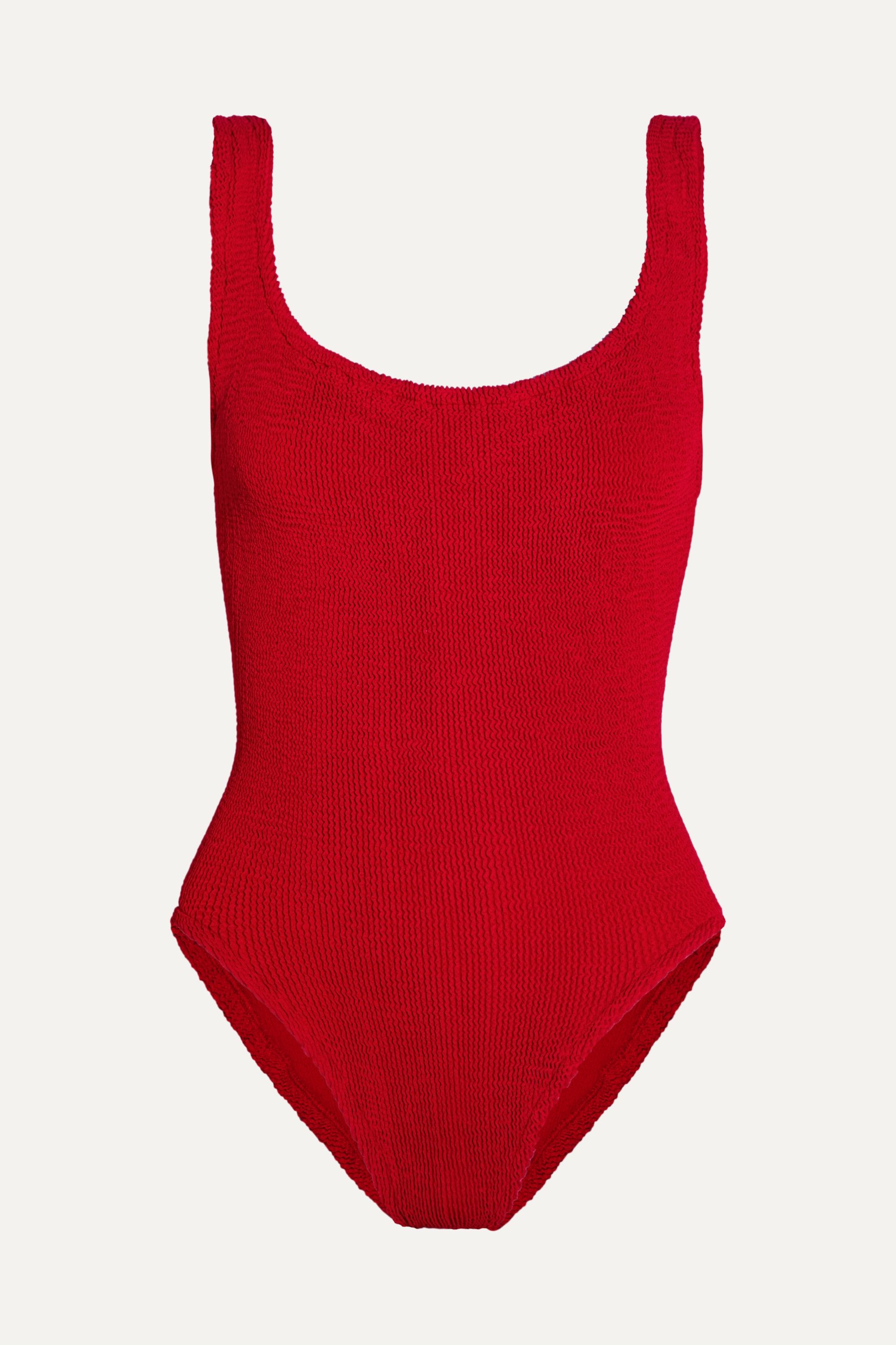 【HUNZA G】seersucker swimsuit HUNZA G Seersucker swimsuit | NET-A-PORTER