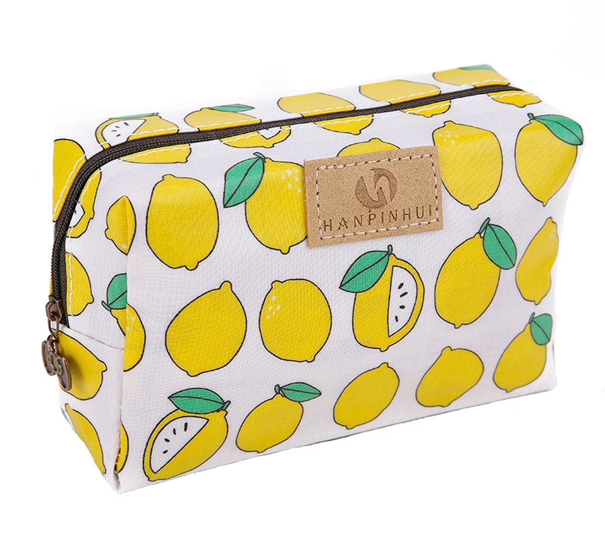 Micom + Cute Travel Makeup Pouch, Women (Lemon)