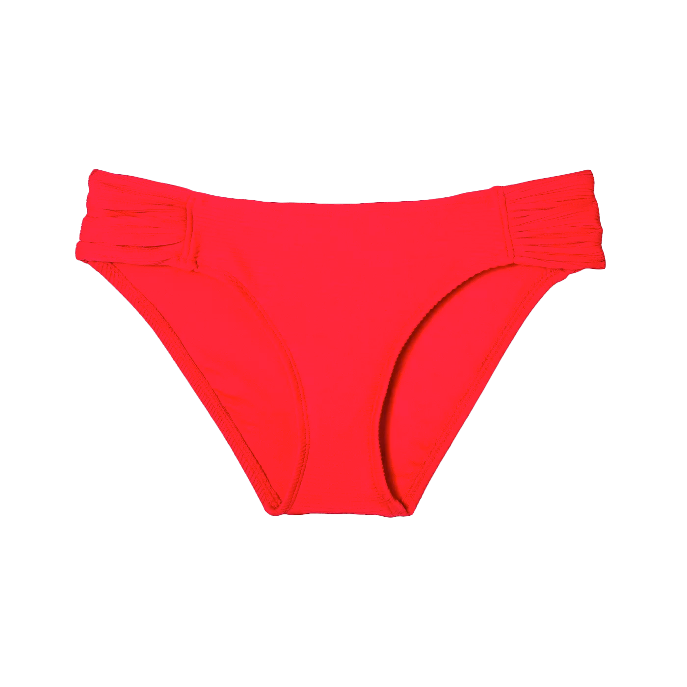 Kona Sol + Red Ribbed Hipster Bikini Bottom