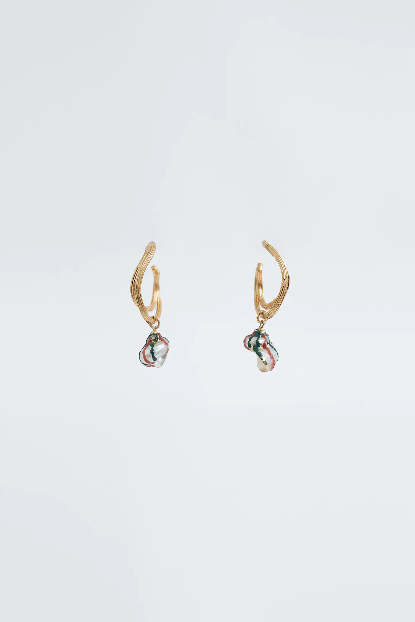 Zara + Hoop Earrings With Shells