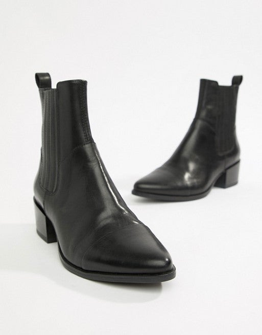 Vagabond Marja Black Leather Western Boots