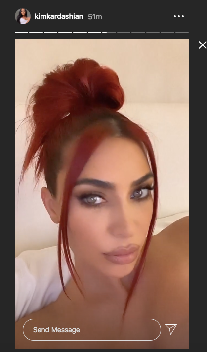 Get Kim Kardashian Reveals New Bright Red Hair On Instagram Desktop Wallpaper Free Wallpaper Kim Kardashian Reveals New Bright Red Hair On Instagram Free