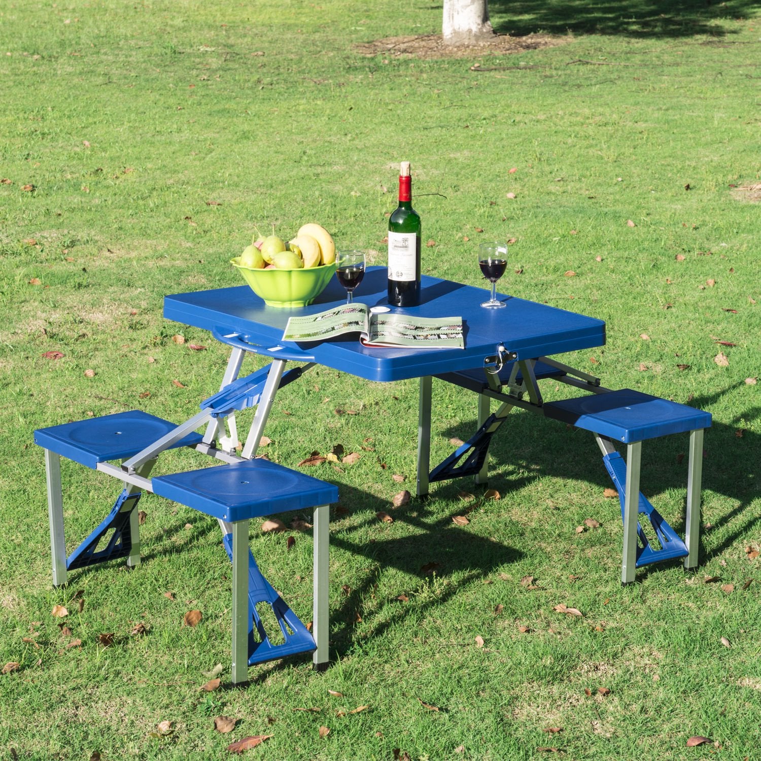 Outsunny + Folding Picnic Table Set