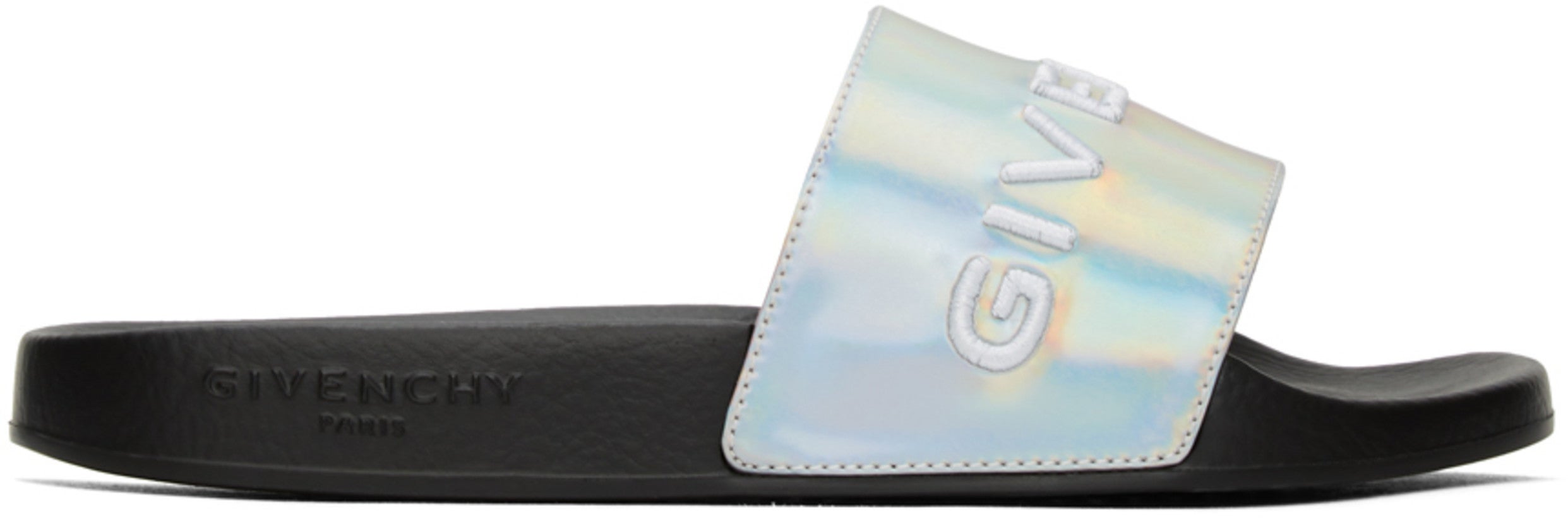 Givenchy + Silver Pool Slides