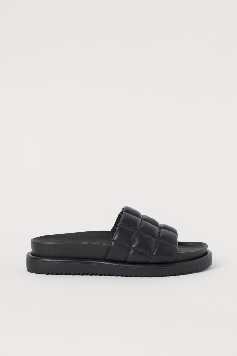 quilted pool shoes h&m