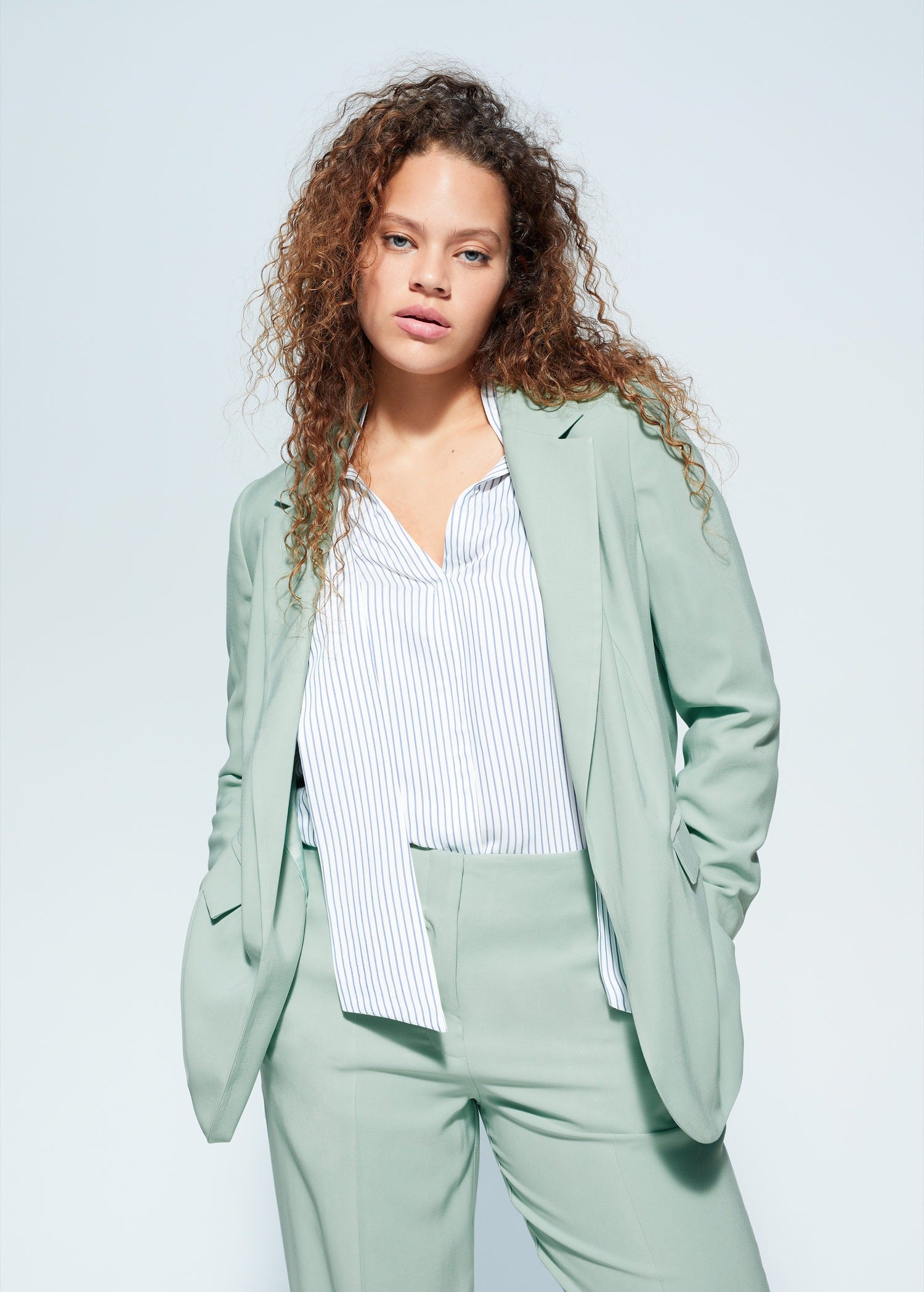 mango structured suit blazer