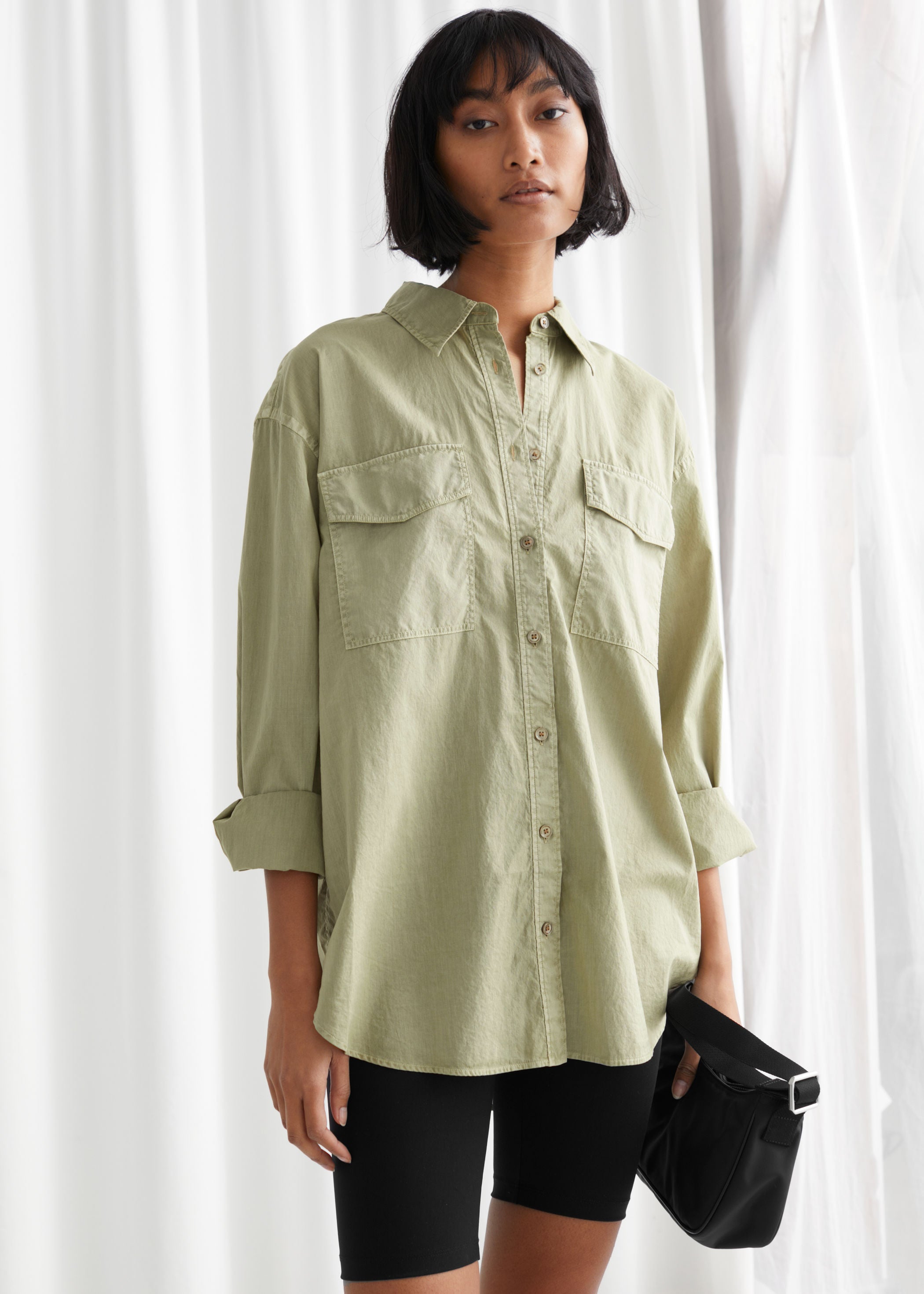 oversized button up shirt