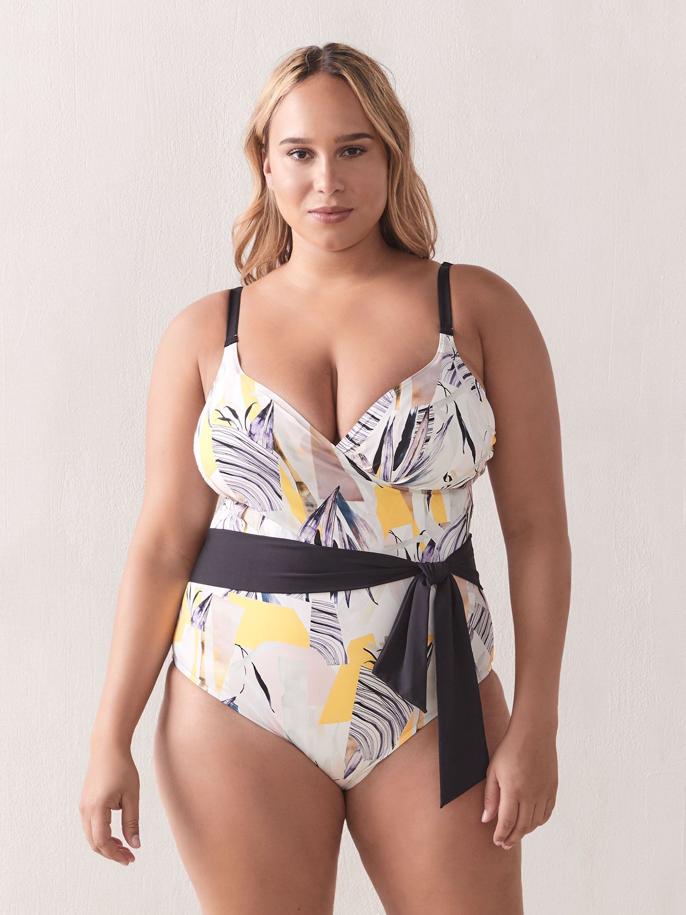 Addition Elle + Wrap Front One-Piece Swimsuit