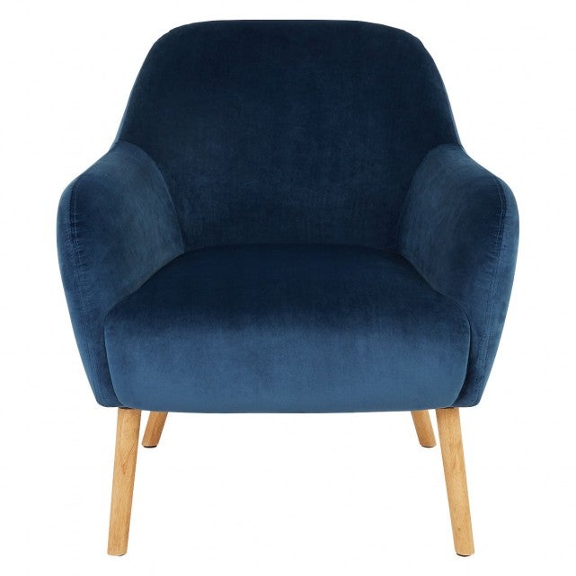 Habitat blue on sale velvet chair