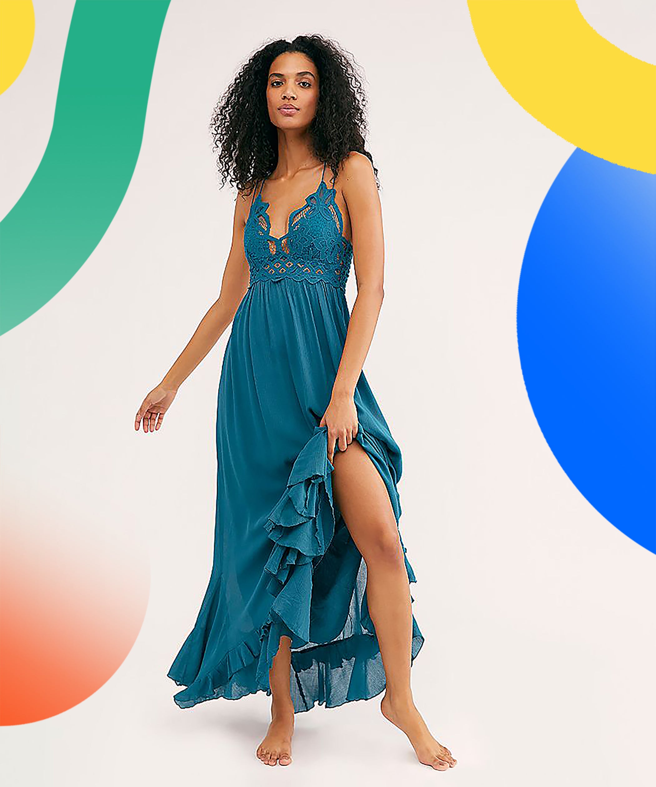 long gauze beach dresses