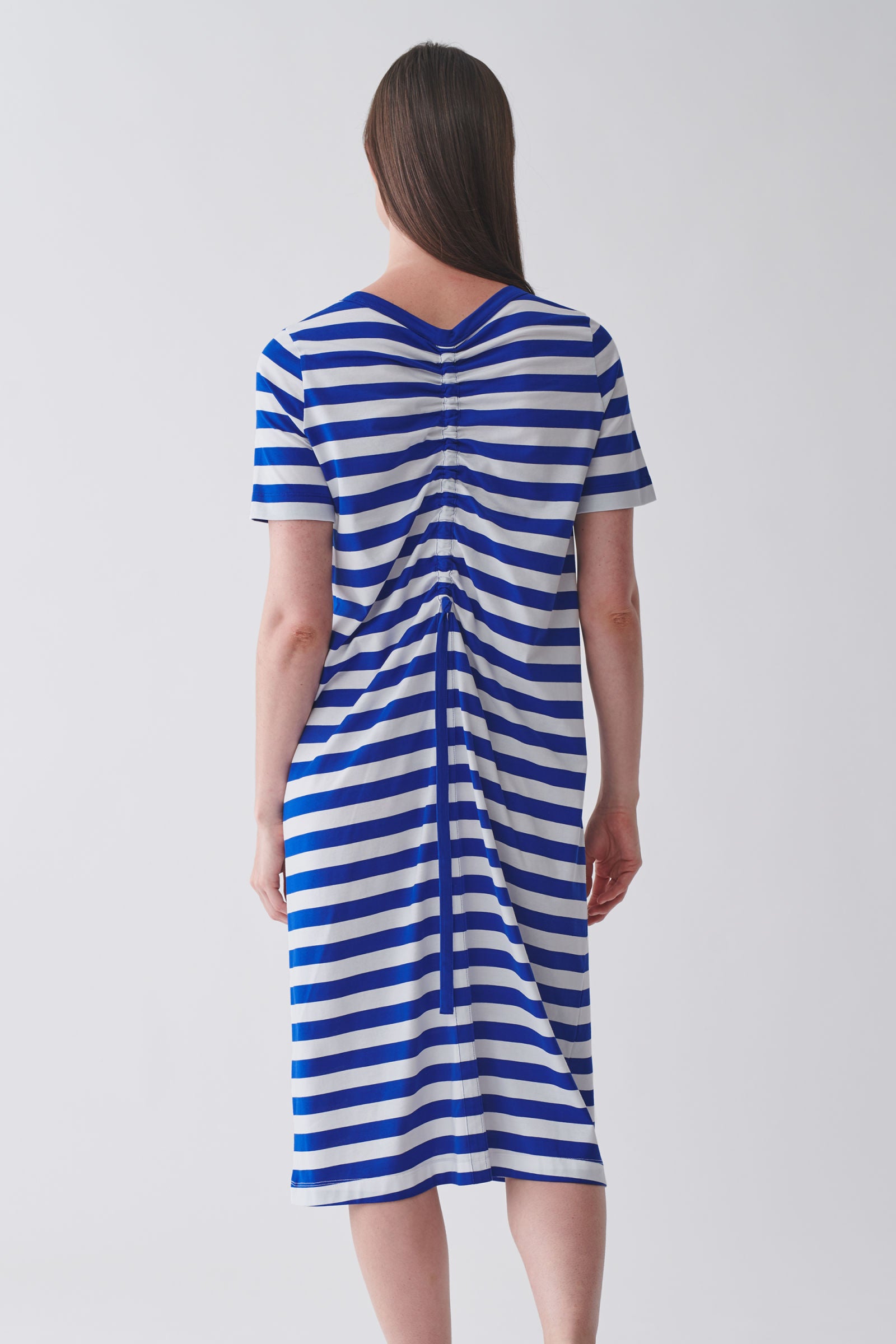 drawstring side t shirt dress