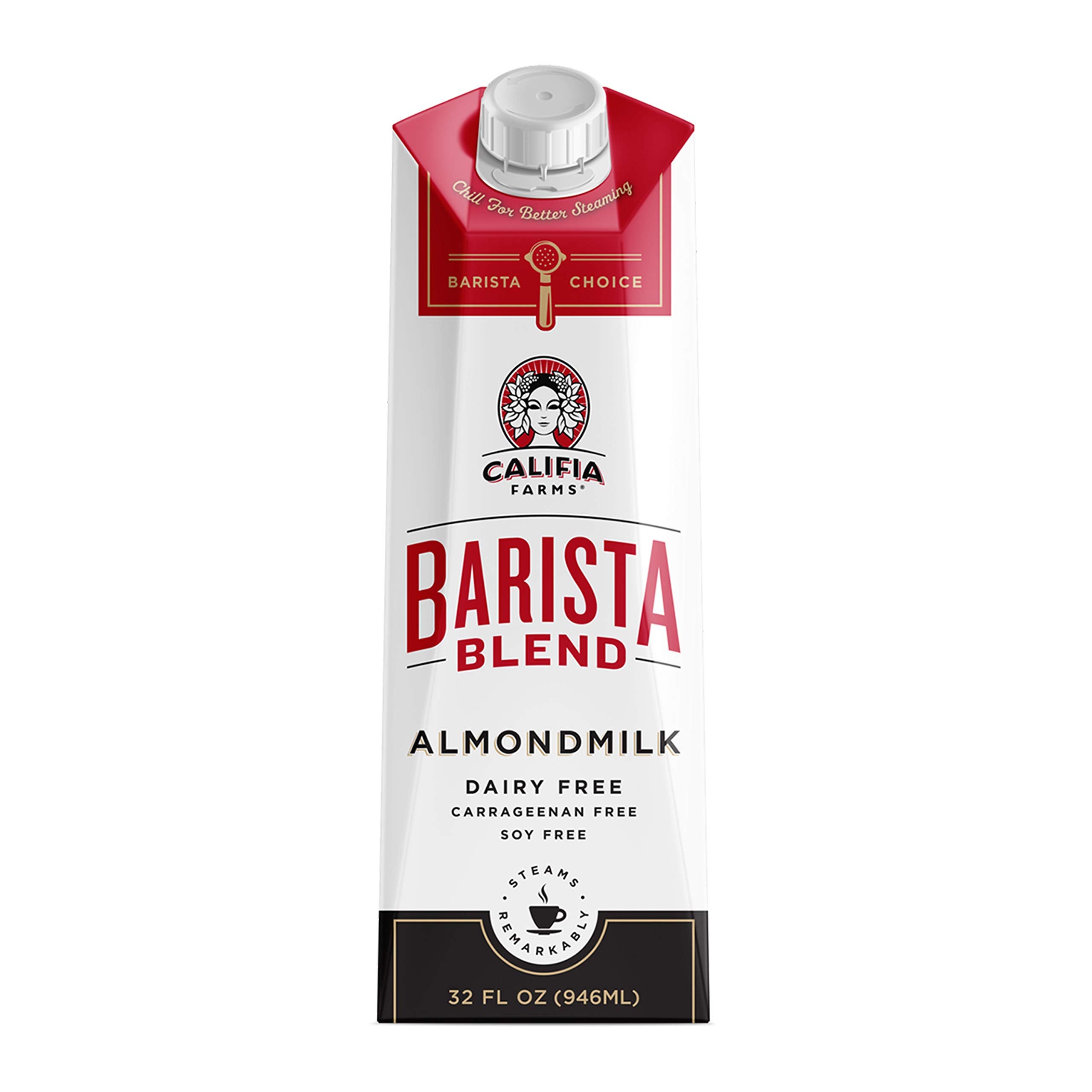 Califia Farms + Almond Milk, Original Barista Blend, 32 Oz (Pack of 6)