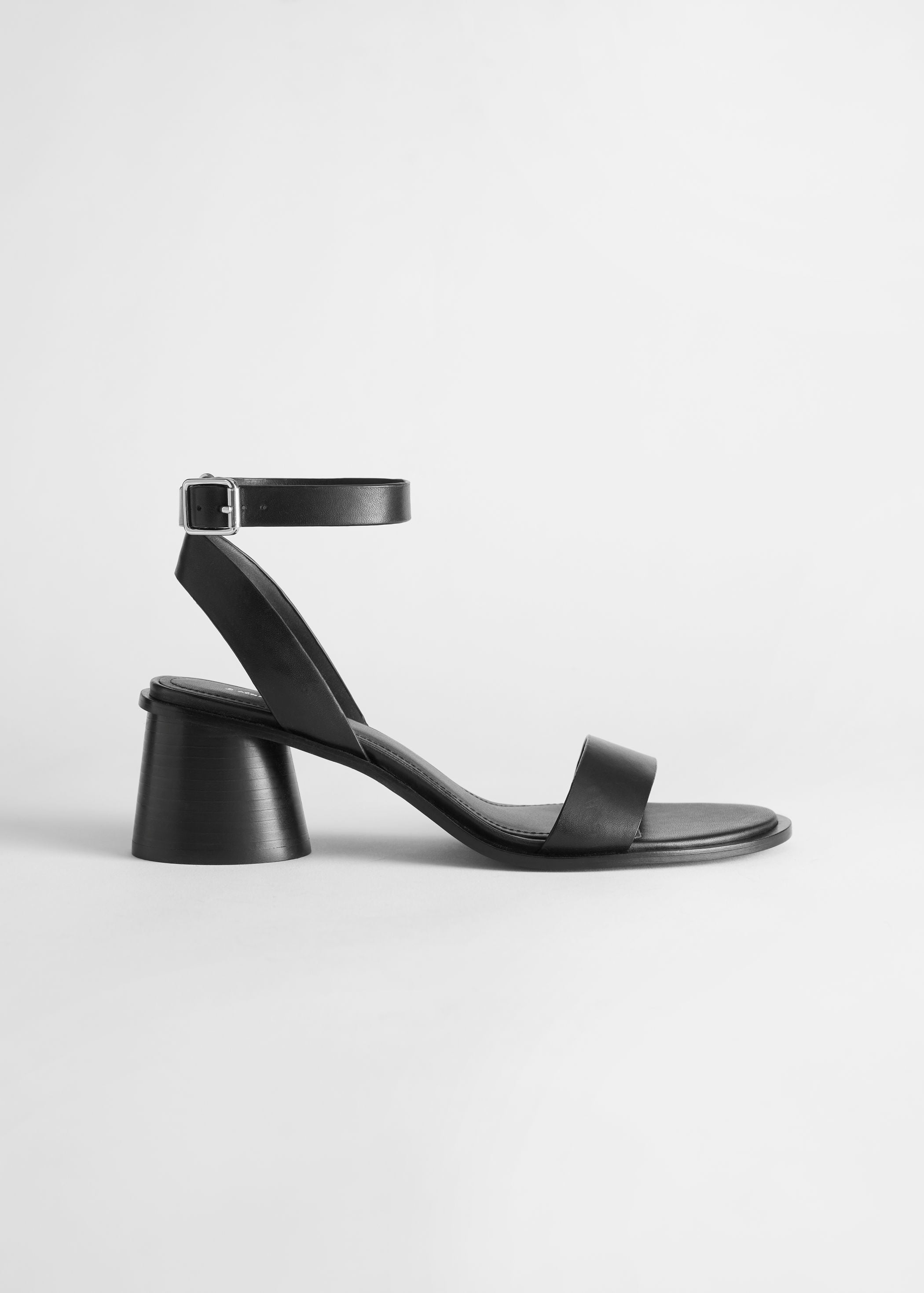 & Other Stories + Strappy Block Heel Leather Sandal