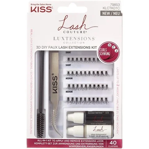 Kiss Lash Couture 3d Diy Faux Extensions Kit - Diy Eyelash Extensions Kit Kiss