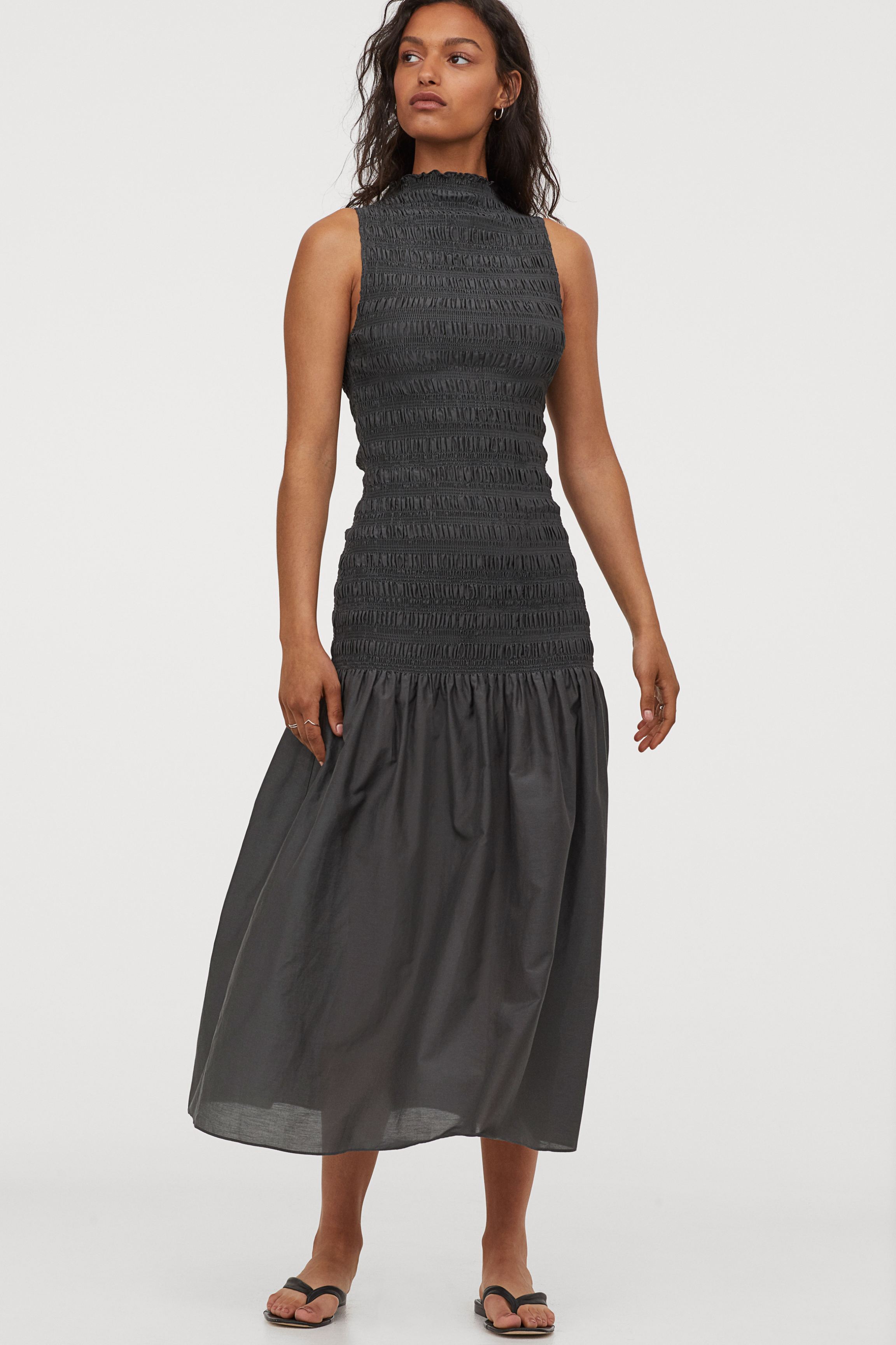 H M Long Silk Blend Dress