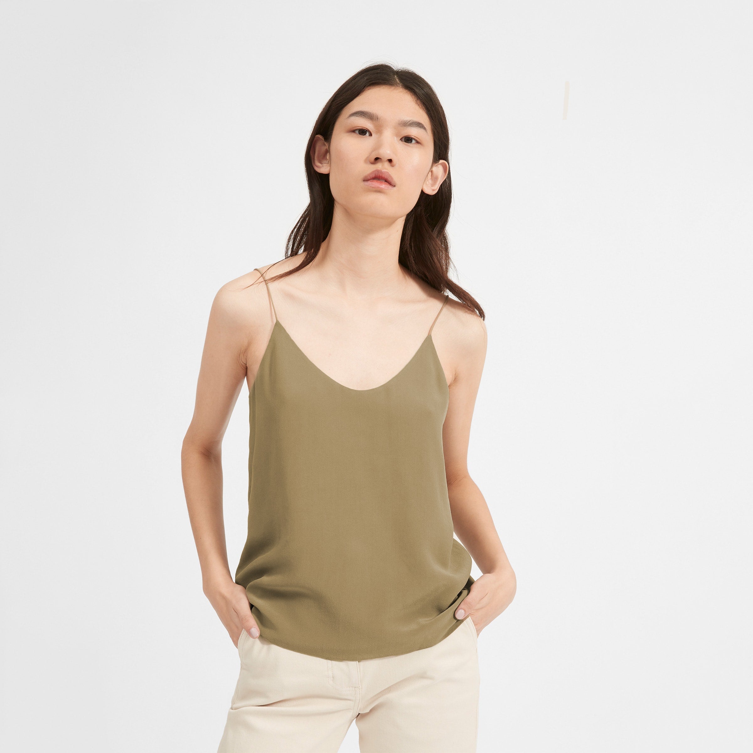 everlane clean silk cami