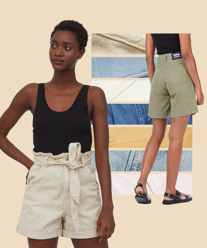 Best high waisted denim top shorts