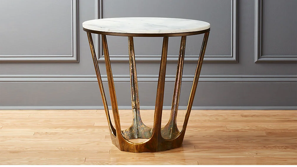 Cb2 marble end deals table