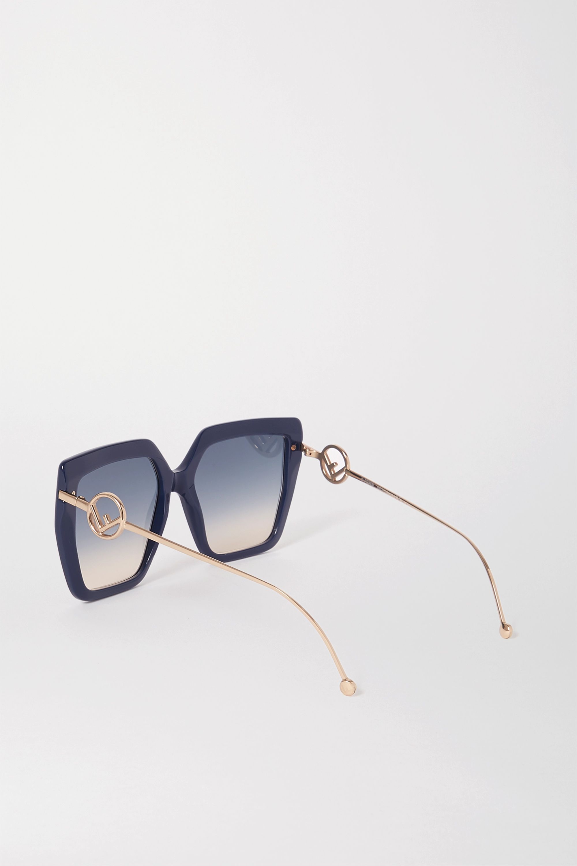 【FENDI】square-frame アセテート and gold-tone サングラス Fendi + Oversized Square-Frame Acetate And Gold-Tone Sunglasses