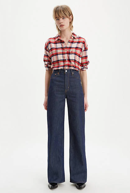 levi's ribcage wide leg jeans