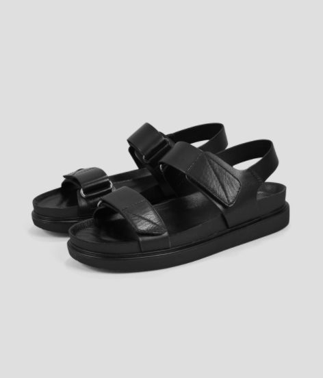 Vagabond + Black Leather Sandals