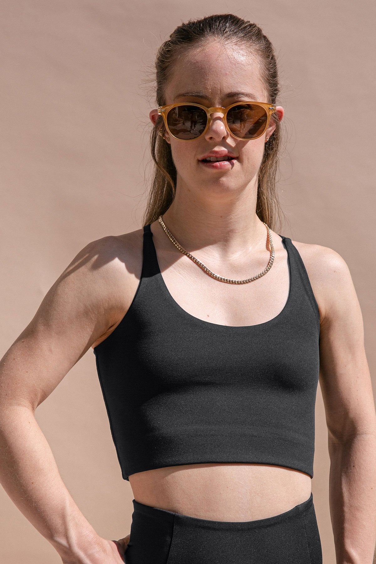 Black Cleo Sport Bra by Girlfriend Collective on Sale