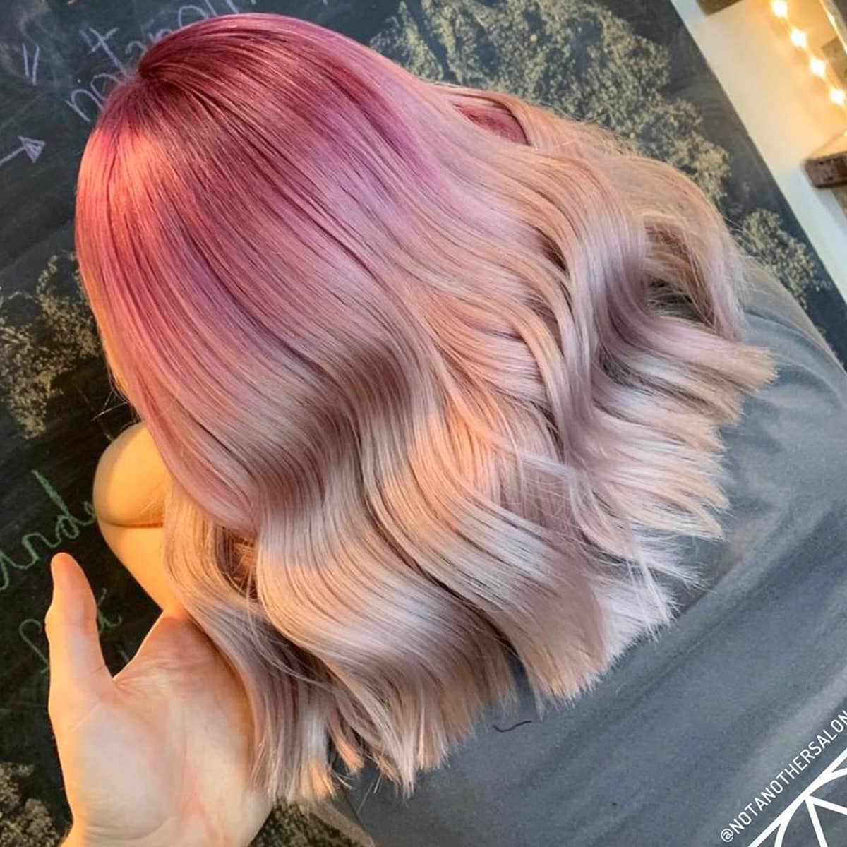 haarfarbentrend bunte ansatze fur