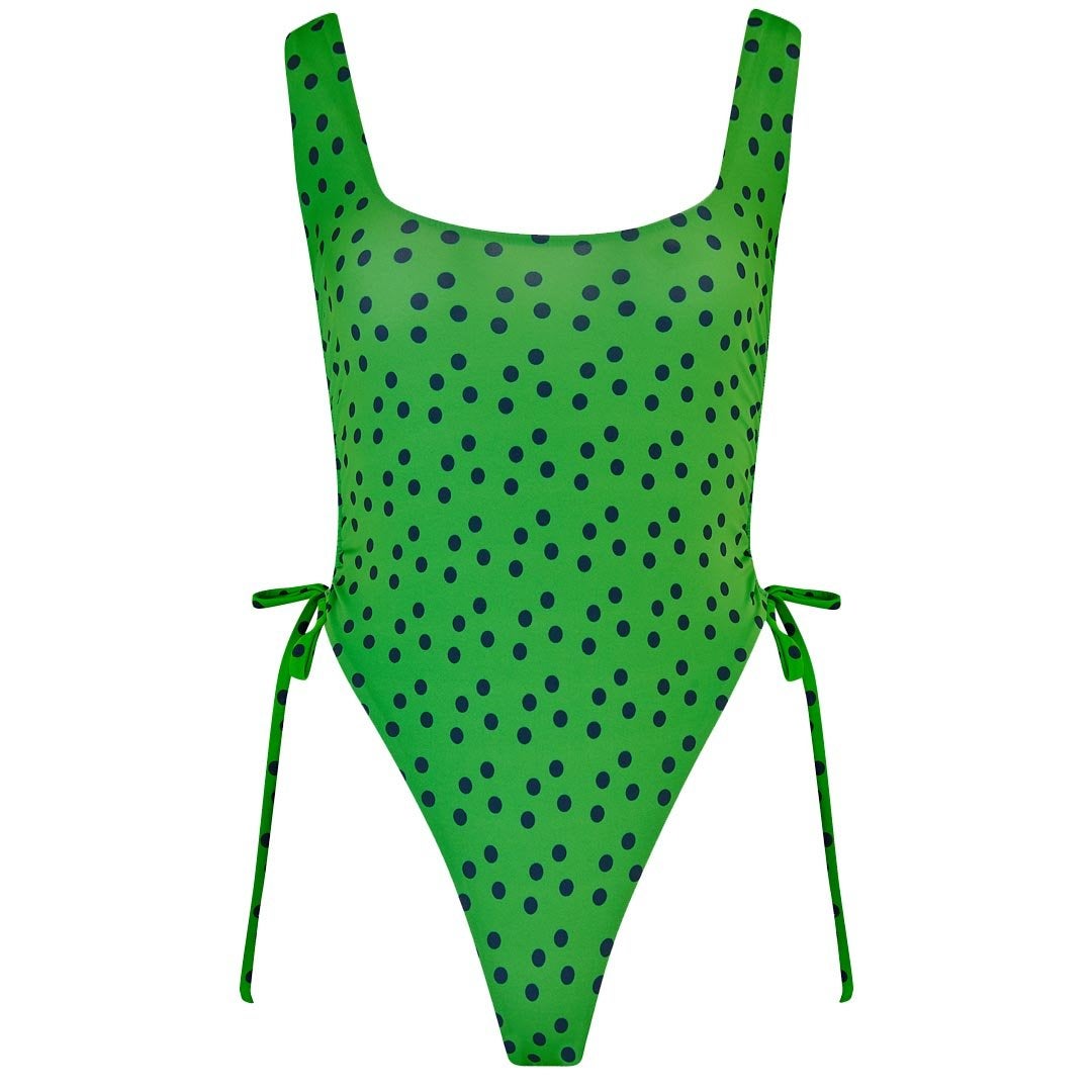 We Are We Wear + ECO Sophia Spot Ruched Side Swimsuit