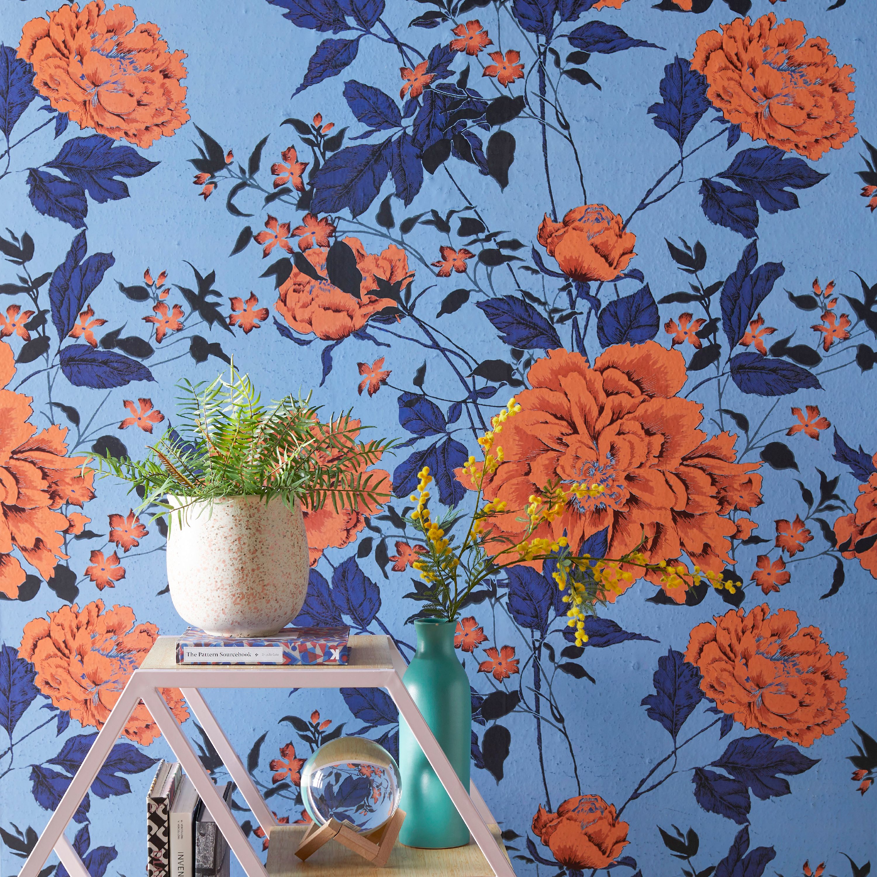 Drew Barrymore Flower Home + Orange and Blue Vintage Floral ...