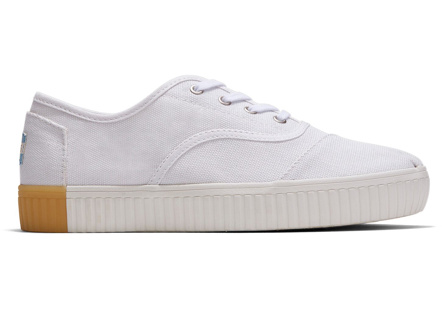 TOMS White Canvas Cordones