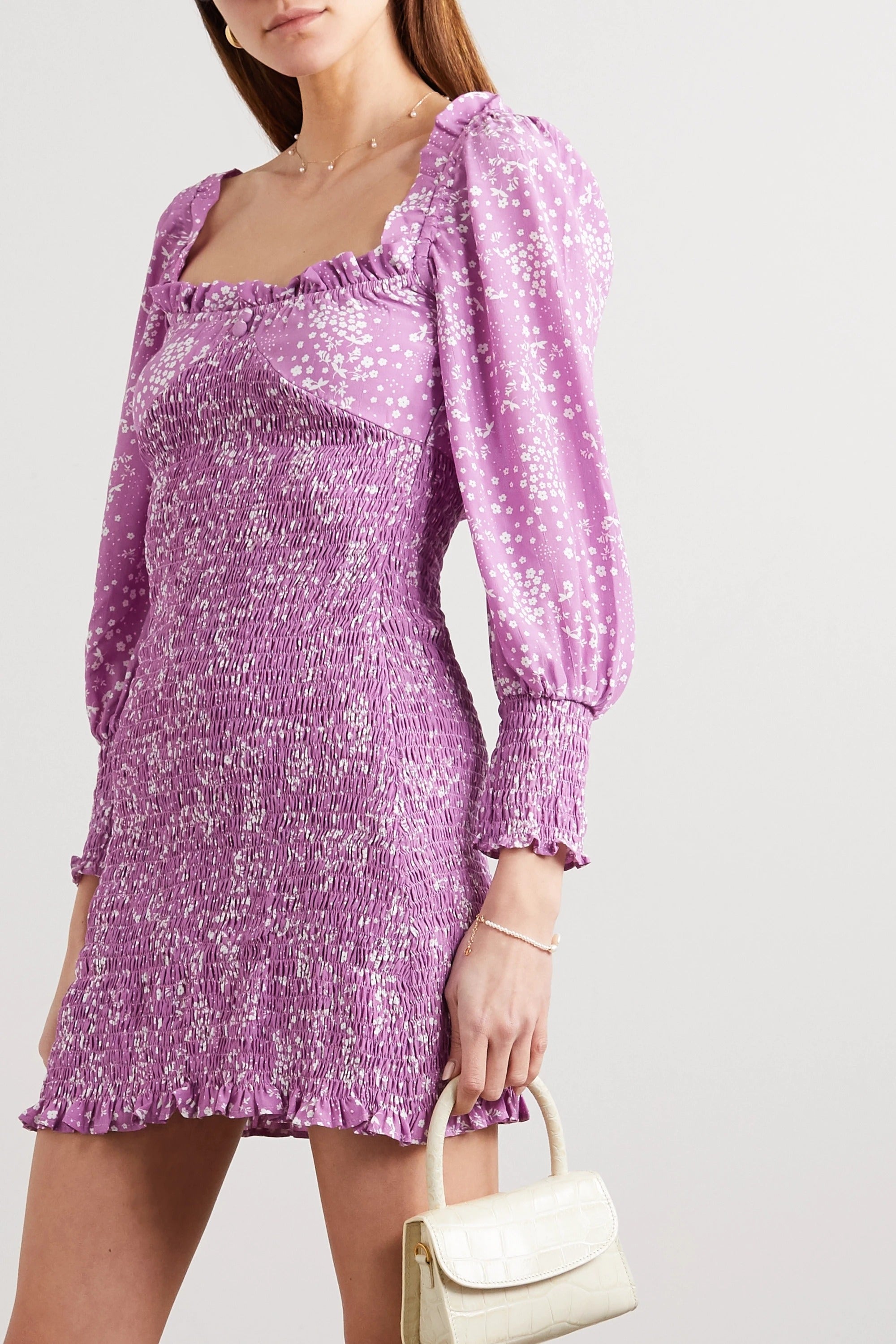 faithfull marni shirred dress