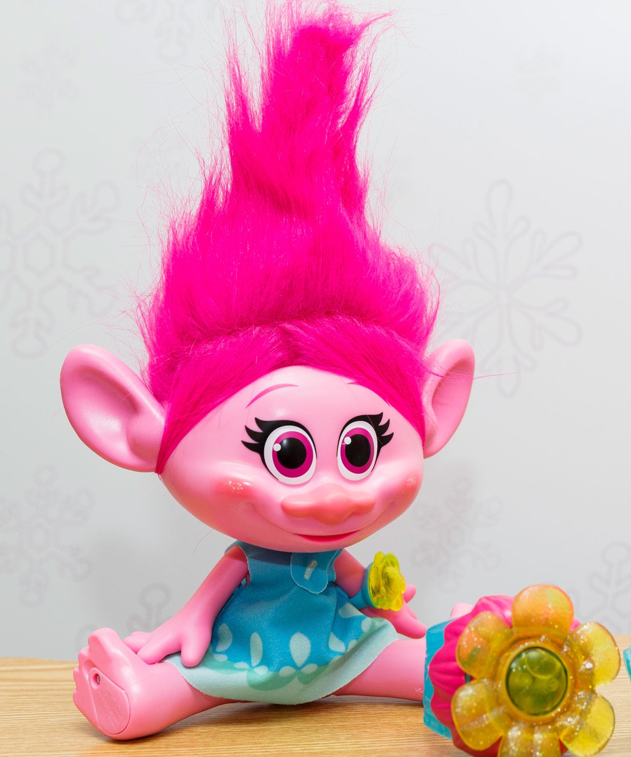 Cartoon Trolls Movie Action Figure Toys Hair Plush Poppy Dolls Plastic Puppets 