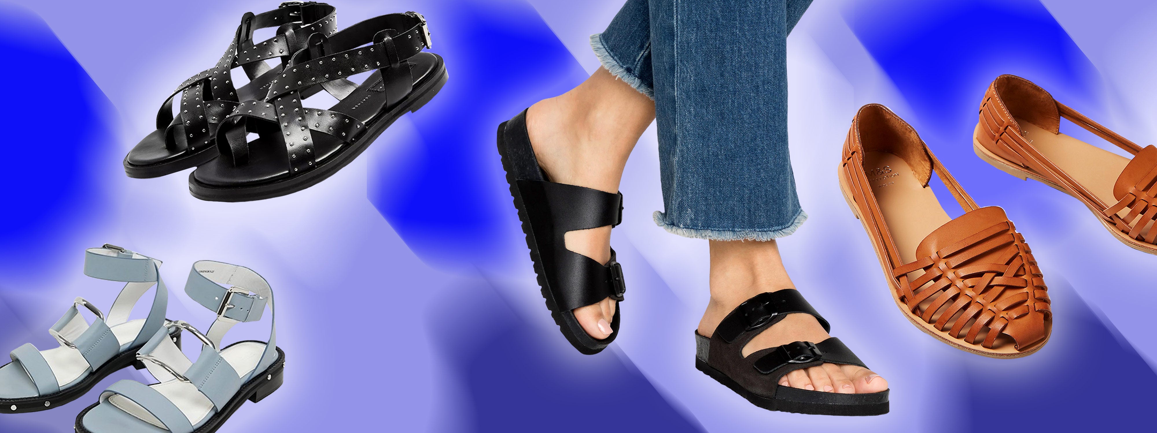 trendy sandals for wide feet
