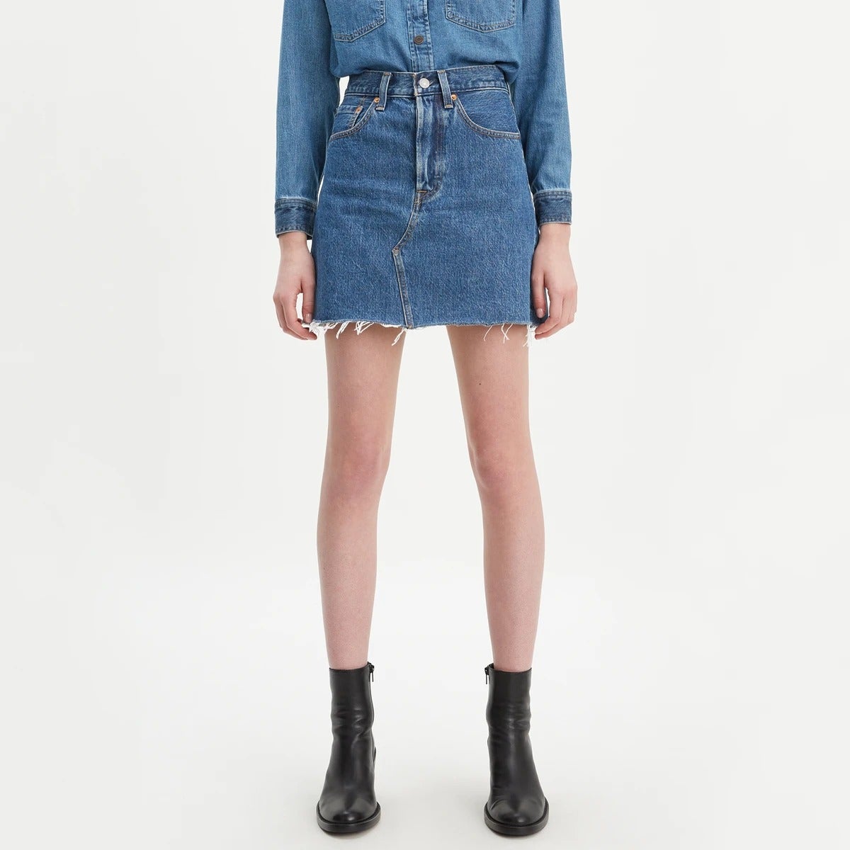levi's lmc denim trouser dress