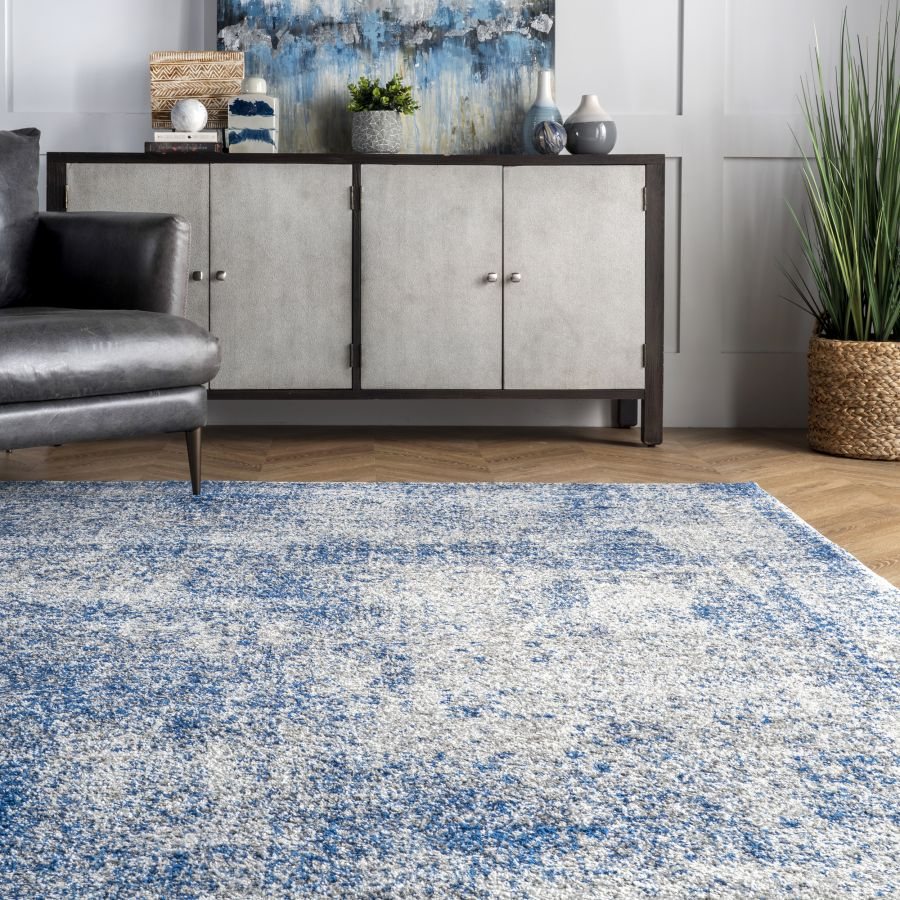 Rugs USA + Blue Faded Shadow Mystique Area Rug
