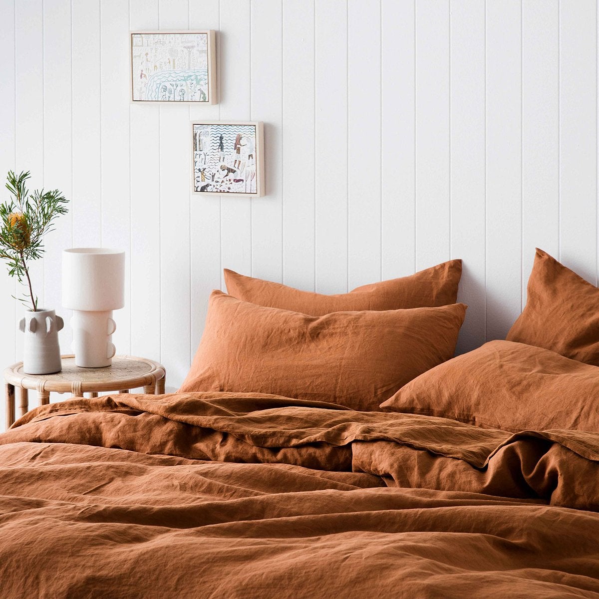 29 Sustainable Bedding Brands, Linen Queen Duvet Cover Set