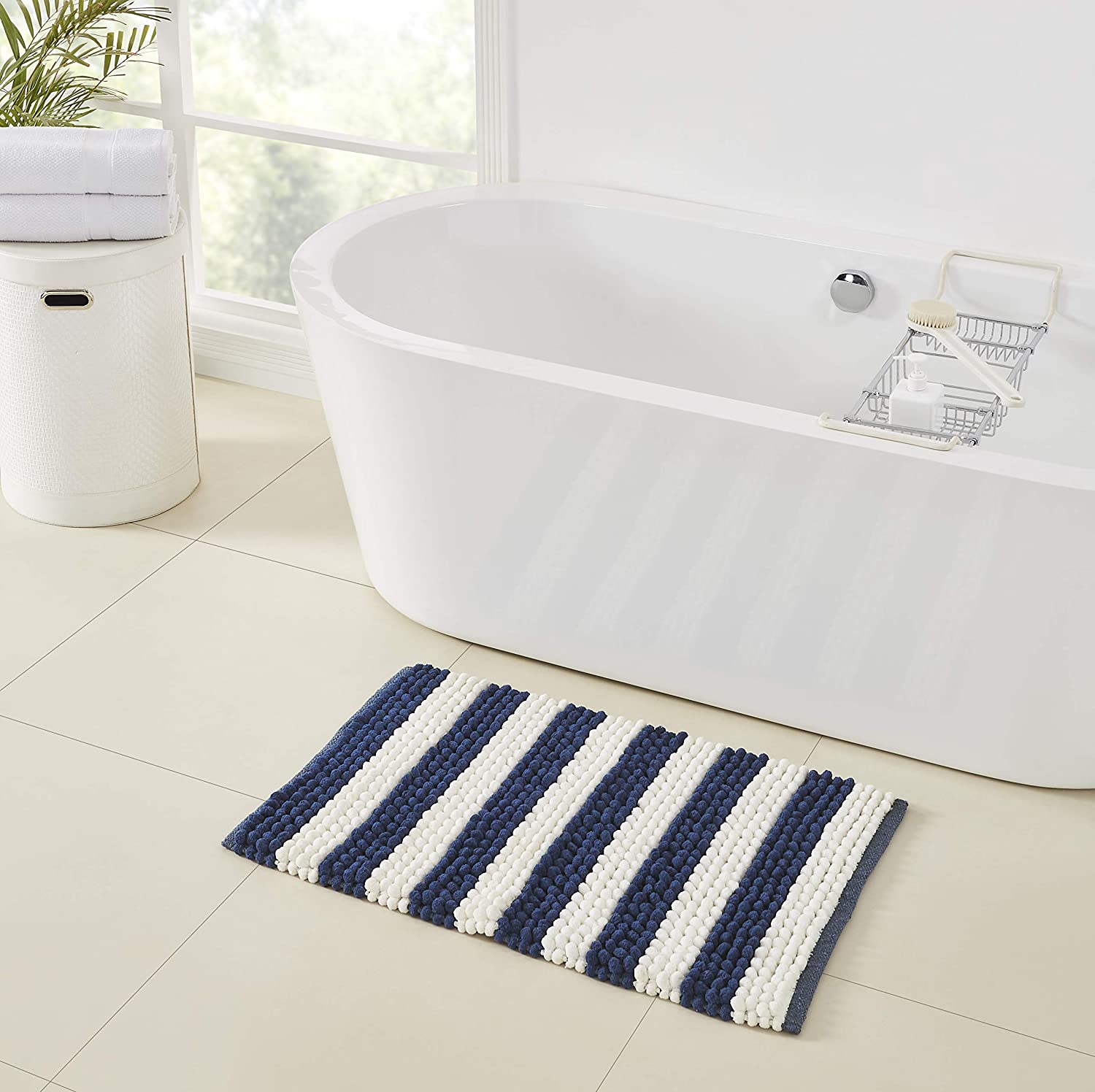 Refinery29 + Luxury Striped Looped Bath Rug